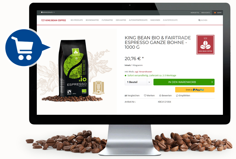 King Bean Coffee service - Dein Online Shop